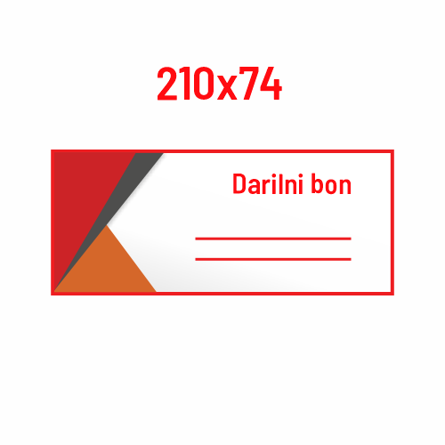 Darilni bon 210x74 mm