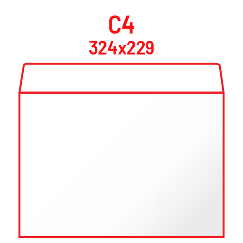 Kuverta C4 - 324x229 mm (za format A4)