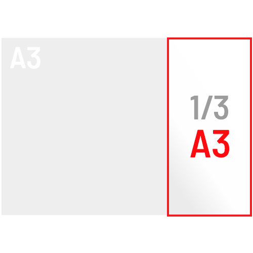 Letak 1/3 A3 (140x297 mm)