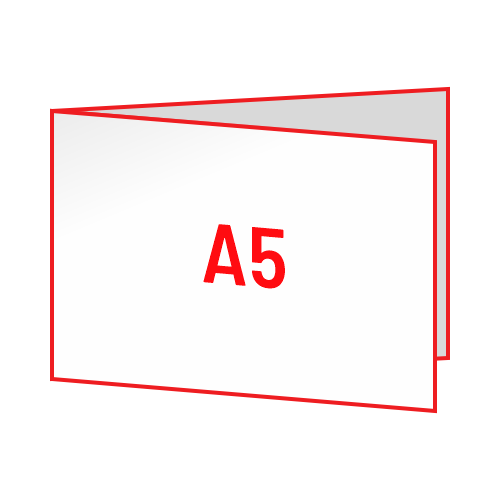 Vabilo A5 ležeče V-zgib (210x148 mm), 4-strani, odprt: 420x148 mm