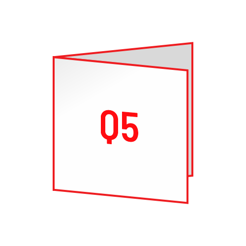 Vabilo Kvadrat Q5 (148x148 mm), 4-strani, odprt: 296x148 mm