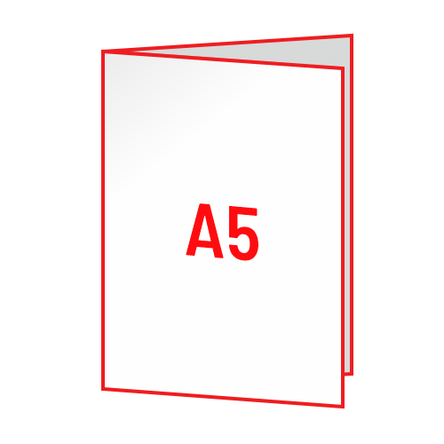Zloženka A5 V-zgib (148x210 mm), 4-strani, odprt: 296x210 mm