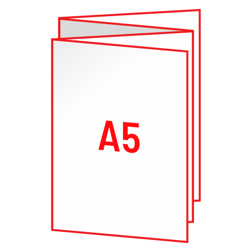 Zloženka A5 Z-zgib (148x210 mm), 8-strani, odprt: 592x210 mm