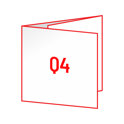 Zloženka Q4 C-zgib (210x210 mm), 6-strani, odprt: 628x210 mm
