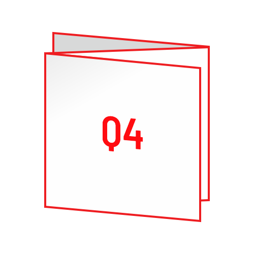 Zloženka Q4 Z-zgib (210x210 mm), 6-strani, odprt: 630x210 mm
