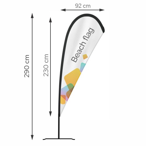 Beach flag 290 cm 