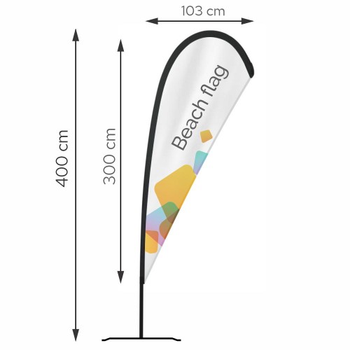 Beach flag 400 cm 