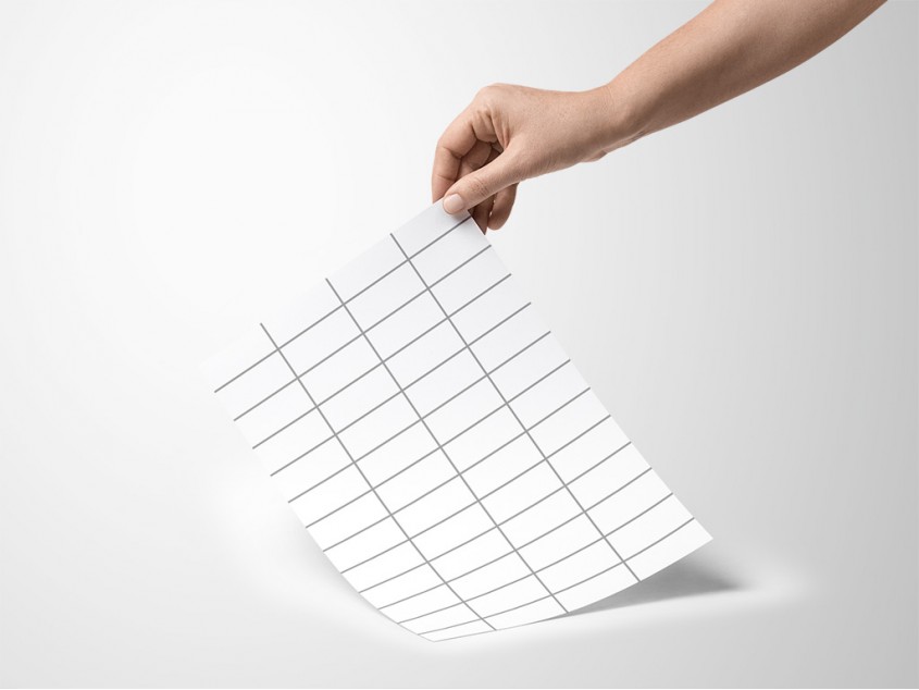 Papirne etikete na poli A4 (stand. formati)